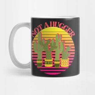 Not a Hugger - Retro Vintage Funky Saguaro Cactus Mug
